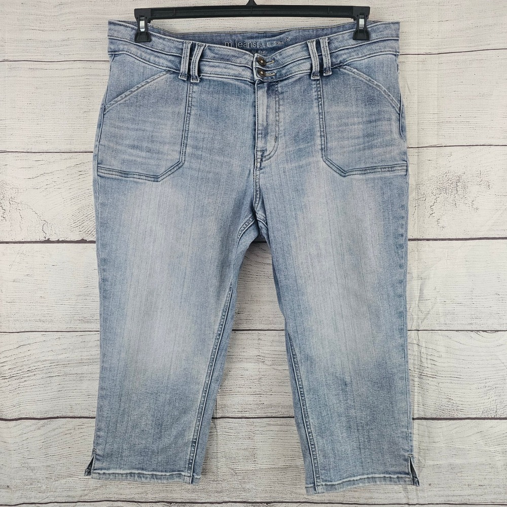 M Jeans by Maurices 20W Denim Capri Mid Rise Light Wash 1578